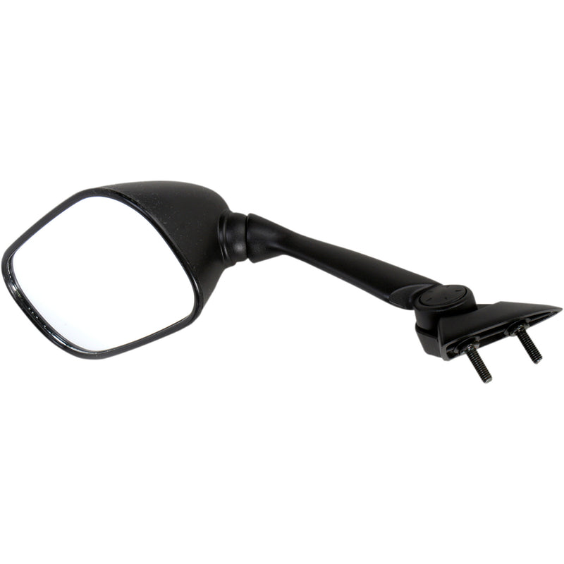 EMGO 0640-0682 20-37482 OEM-Style Replacement Mirror Mirror - Side View - Rectangle - Black - Left