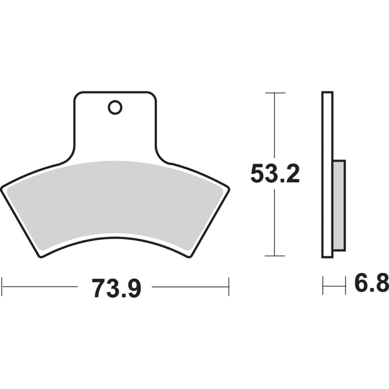 Sbs Brake Pad - 755SI Linhai Sport 400 1999-2000