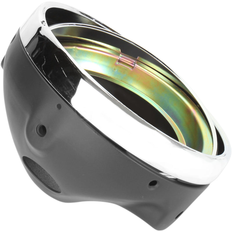 EMGO 2001-0820 66-65010 7" Side Mount Headlamp Shell black