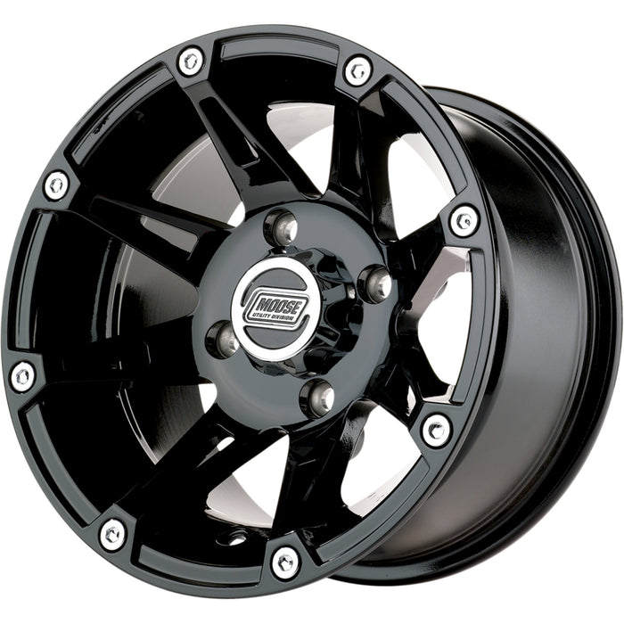 MOOSE OFFROAD 0230-0448 387MO127136GB4 387X Wheel Wheel - 387X - Front - Black - 12x7 - 4/136 - 4+3