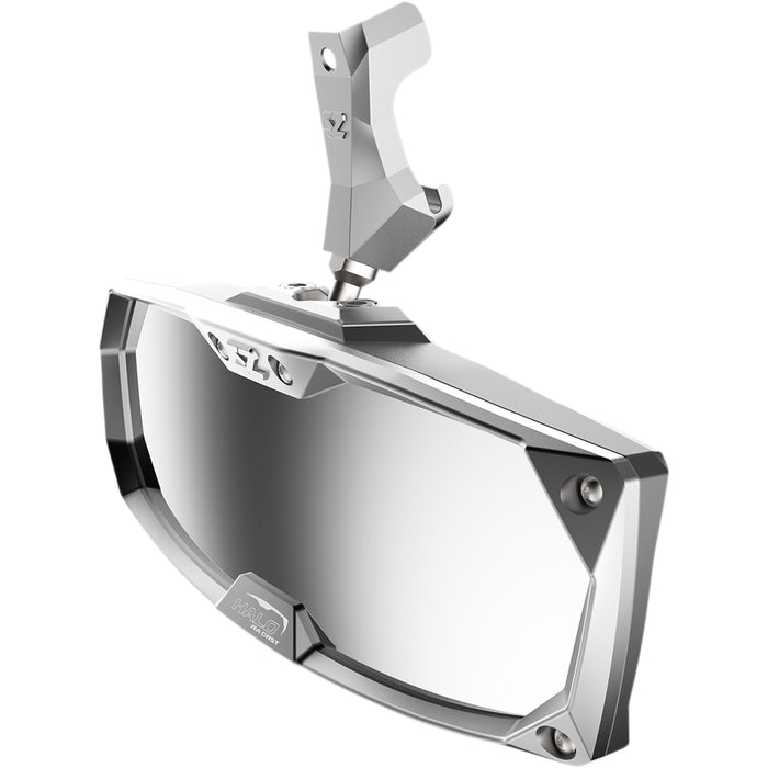 SEIZMIK 0640-1406 56-18028 Halo R Rear View Mirror with Cast Aluminum Bezel - Can Am Defender Mirror - Halo R - Rear View - Rectangle - Silver - Can Am Defender