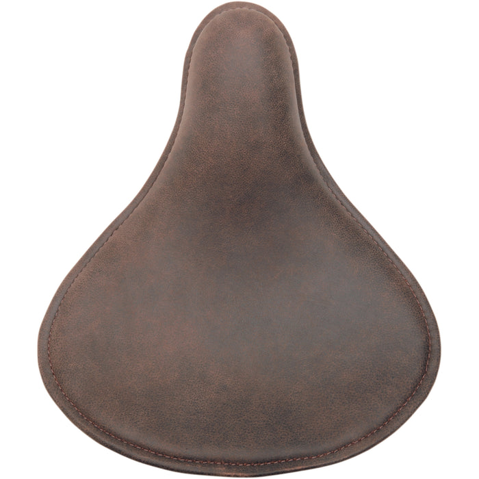 DRAG SPECIALTIES SEATS 0806-0039 Small Low-Profile Spring Solo Seat Seat - Spring Solo - Low-Profile - Small - Distressed Brown Leather