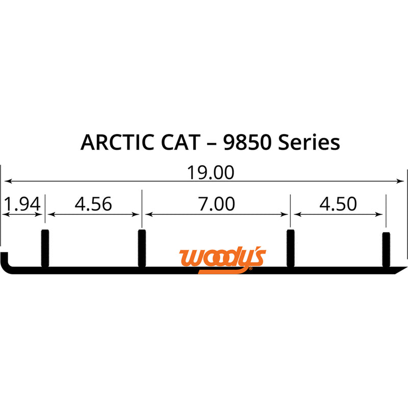 Woody's Extender Trail III Wear Bar - EAT3-9850 Arctic Cat Snowmobiles 1997-2007