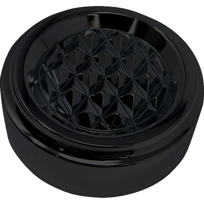 COVINGTONS 0710-0276 C3085-B Dipstick Cover - Diamondback - Black - Dyna/Touring/Trike