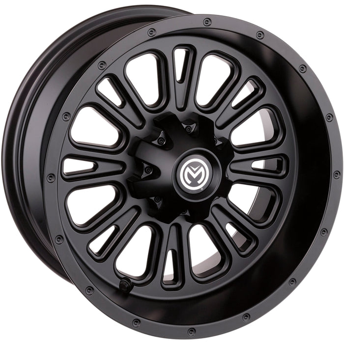 MOOSE OFFROAD 0230-0915 399MO127156MB4 399X Wheel Wheel - 399X - Front - Black - 12x7 - 4/156 - 4+3