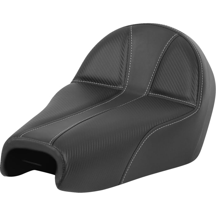 SADDLEMEN 0804-0788 807-03B-0042 Dominator Solo Seat - Black w/ Silver Stitching - XL '04-'22