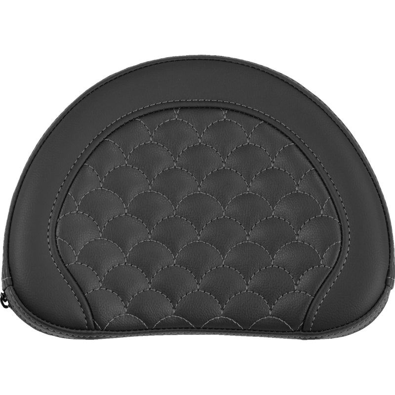 SADDLEMEN 0822-0679 051320902 Contoured Sissy Bar Pad dragon scale - gray stitch