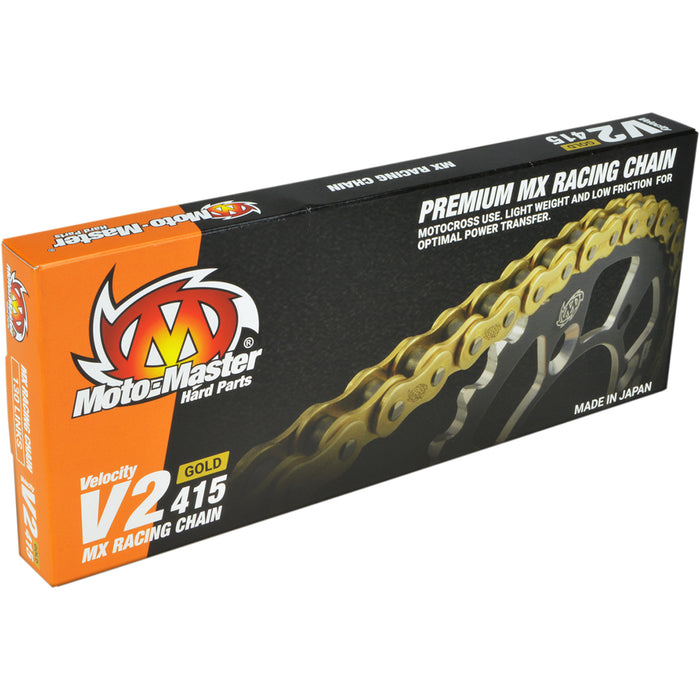 MOTO-MASTER 1220-0446 641501 V2 Drive Chain V2 415 - Drive Chain - 130 Links - Gold