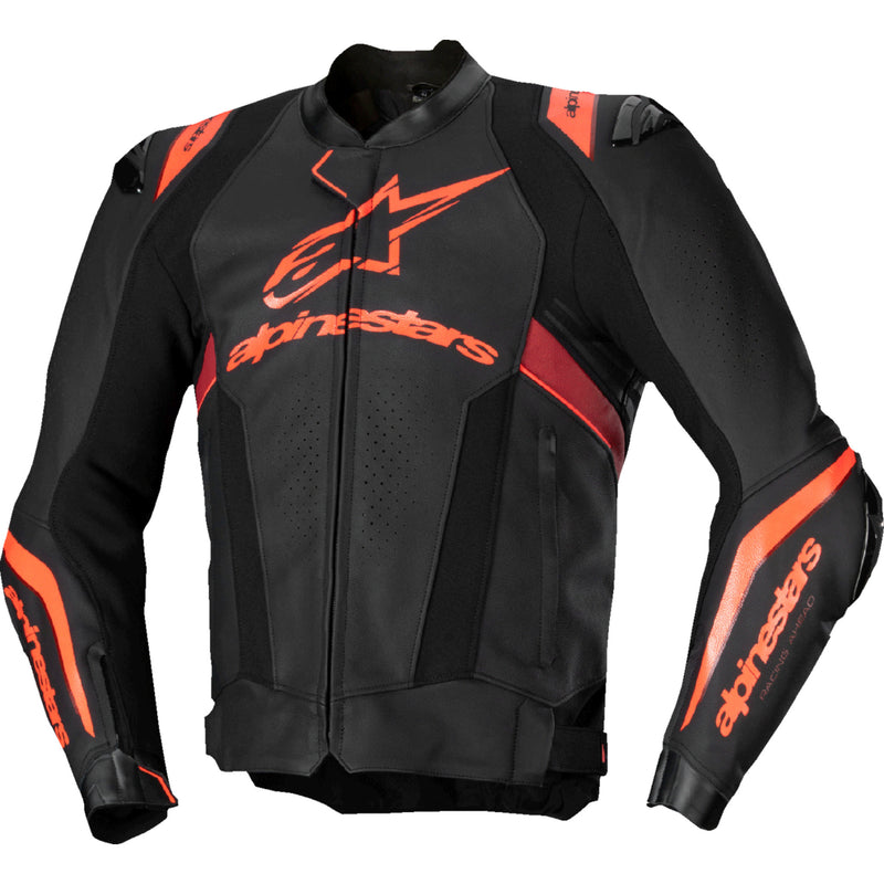 ALPINESTARS Missile v3 Ignition Leather Jacket Black/Red - Fluo/Dark Red US / EU