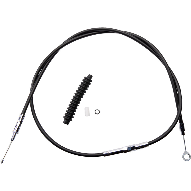 Drag Specialties High-Efficiency Black Vinyl Clutch Cable /16" For Harley Dyna 2006-2017