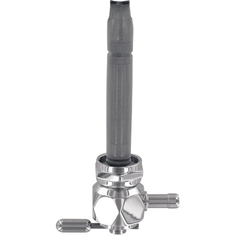 PINGEL DS-390263 6311-CD Power-Flo Fuel Valve - Hex Fuel Valve - Diamond Chrome - 22 mm
