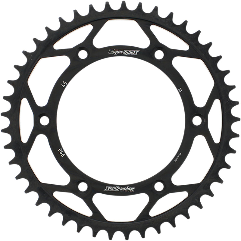 Supersprox Sprocket - RFE-990-45-BLK For Husaberg FE 650 / FE 390 2008-2011 | KTM SX 400 / SX 144 2007-2008