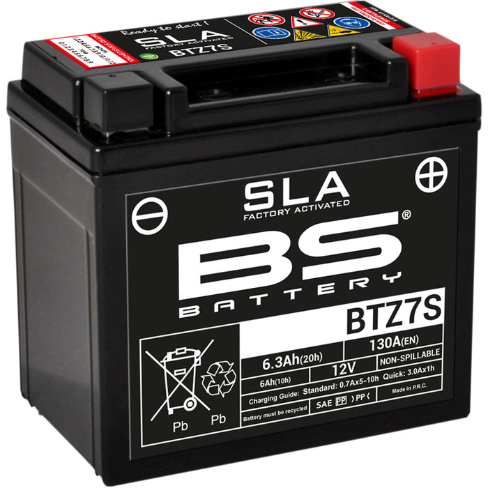 BS BATTERY 2113-0618 300635 SLA Factory- Activated AGM Maintenance-Free Battery Battery - BTZ7S (YTZ)