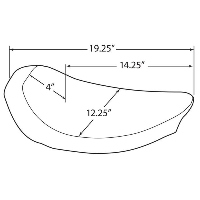 DRAG SPECIALTIES 0805-0087 Low Solo Seat smooth - fx/fl '58-'84