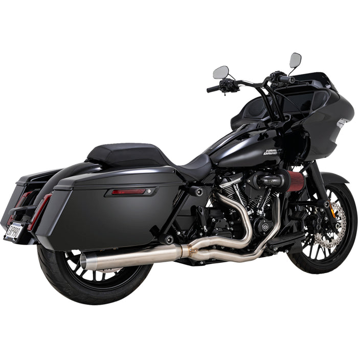 VANCE & HINES 1810-3310 27346 2-into-1 Gaslighter Exhaust System with heat shields - m8 touring - brushed