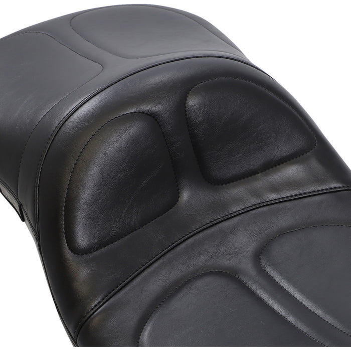 LE PERA 0801-0498 LN-957DL Maverick Daddy Long Legs Seat - Black - Stitched - FLT/FLHT '97-'01