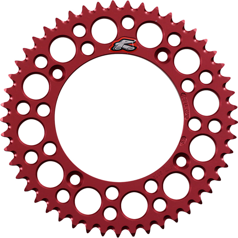 RENTHAL 1211-0289 189U-420-49GRRD Rear Sprocket Sprocket - Honda - Red - 49 Tooth