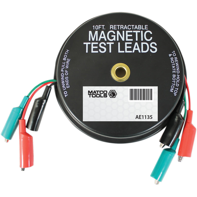 LANG TOOLS 3807-0457 1135 Retractable Test Leads Test Leads - Electrical System - Retractable/Magnetic - 10'