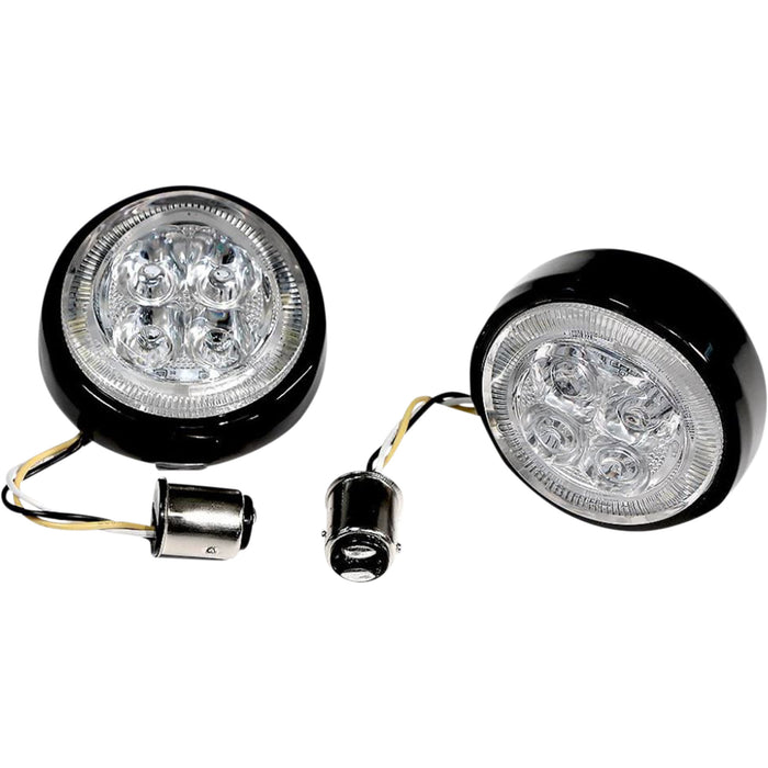CIRO 2040-2020 45421 Fang® Signal Light Inserts — Rear - Black - Red Lens