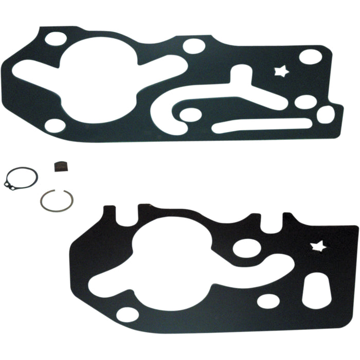 S&S CYCLE 31-6299 31-6299 Replacement High Volume/High Pressure Polished Billet Oil Pump Gasket Kit HVHP Oil Pump Gasket Kit