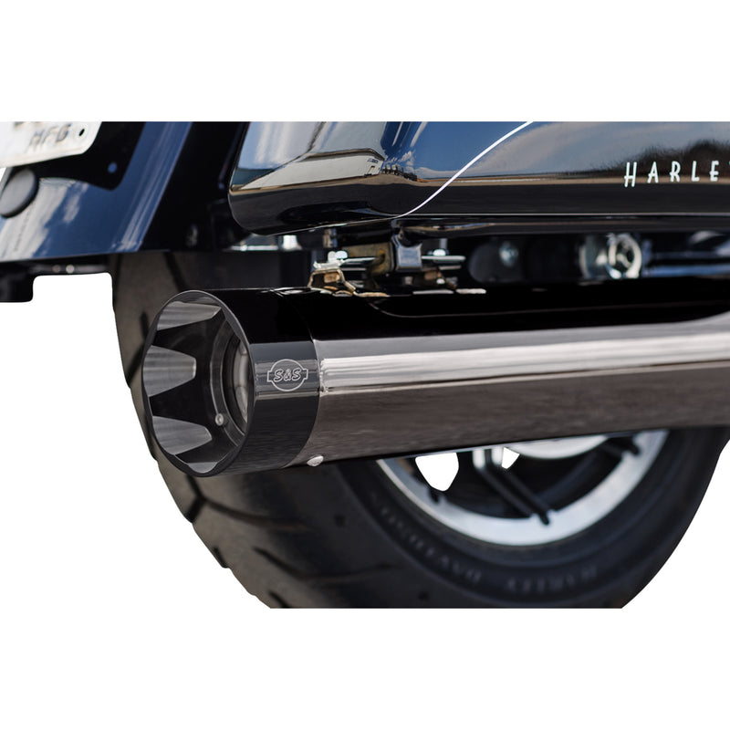 S&S Cycle Sidewinder 2-Into-1 Exhaust System - 550-1087 For Harley Touring 2017-2023