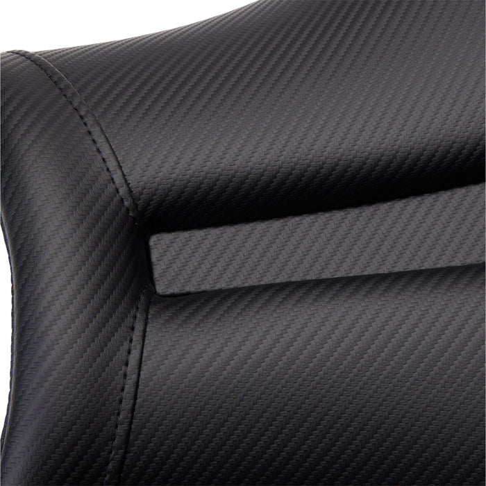 SADDLEMEN 0810-1016 0810-S025 Gel-Channel™ Track Carbon Fiber Sport Seat — Sport Gel Channel™ Track Carbon Fiber Sport Seat - Black - Hayabusa