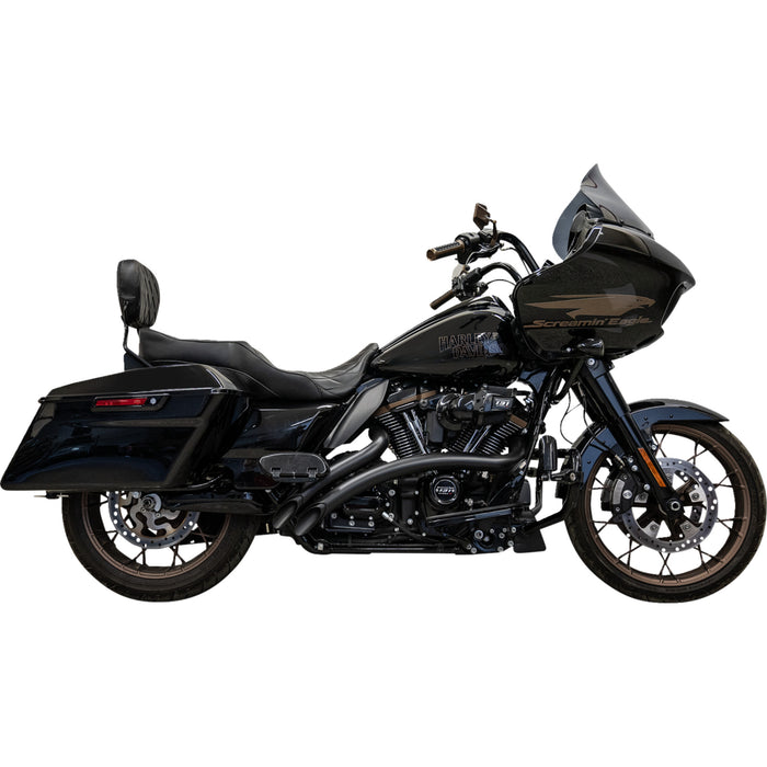 BASSANI XHAUST 1800-2660 1F21FB Sweeper Radial Exhaust System - Sweeper Radial Exhaust System with Heat Shields - Black