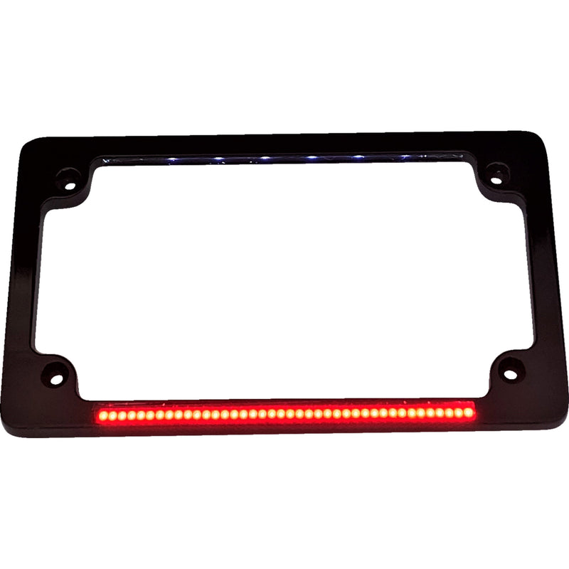 CUSTOM DYNAMICS 2030-0991 TF02-B Dual LED License Plate Frame Dual License Plate Frame - Black