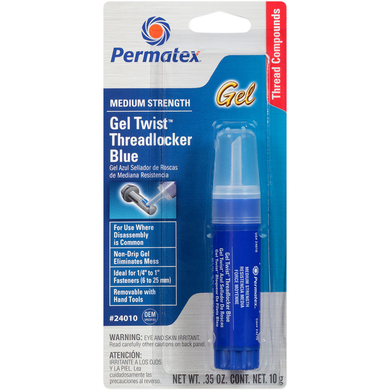 PERMATEX 3711-0001 24010 Gel Twist™ Threadlocker Gel Threadlocker - Blue - 0.35 oz. net wt.