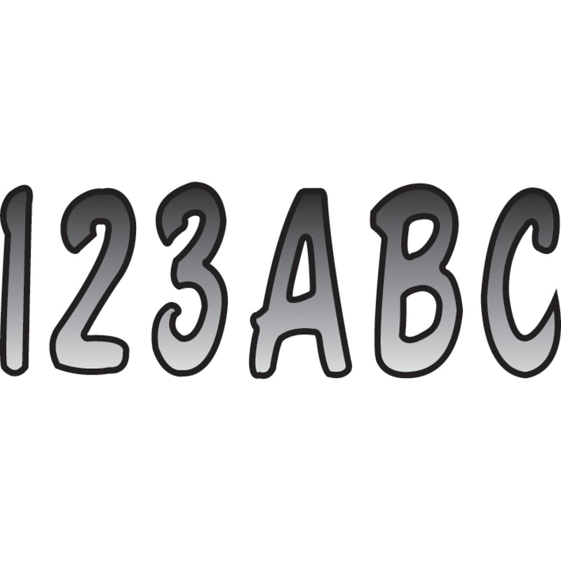 HARDLINE SIBKG200 SIBKG200 Watercraft ID Kit I.D. Sticker Kit - 200 Series - Silver Gradation