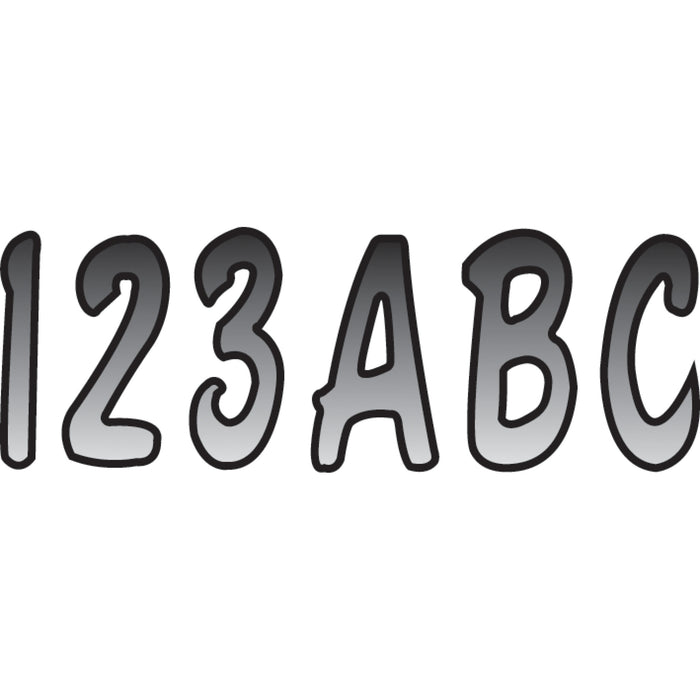 HARDLINE SIBKG200 SIBKG200 Watercraft ID Kit I.D. Sticker Kit - 200 Series - Silver Gradation