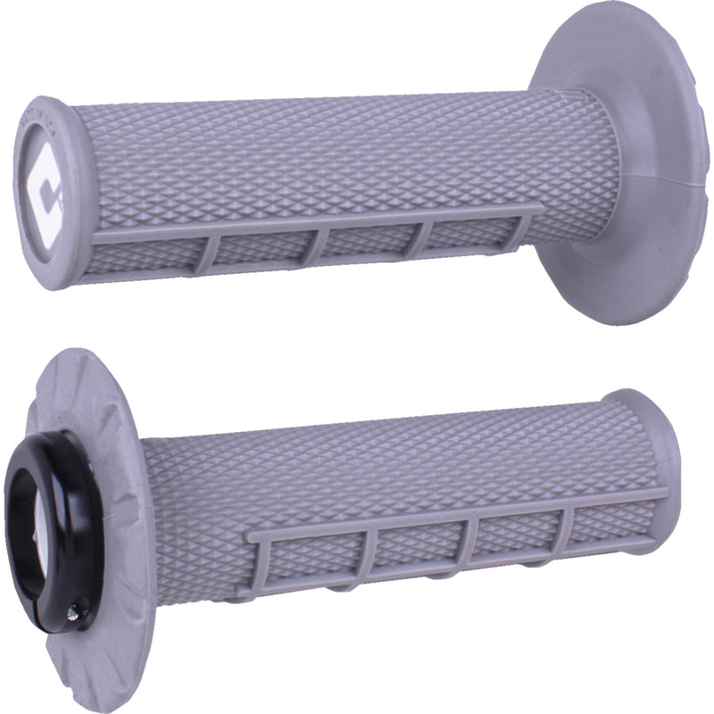 ODI 0630-3288 J33HWG-B Half Waffle v2.1 Lock-On Grips atv/mx - soft gray/black
