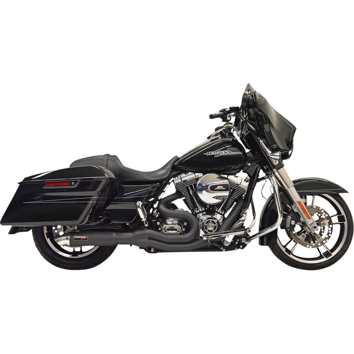 BASSANI XHAUST 1800-2509 1F68B Road Rage II 2-Into-1 with Hot Rod Turnout Muffler System - 2:1 Exhaust - Black