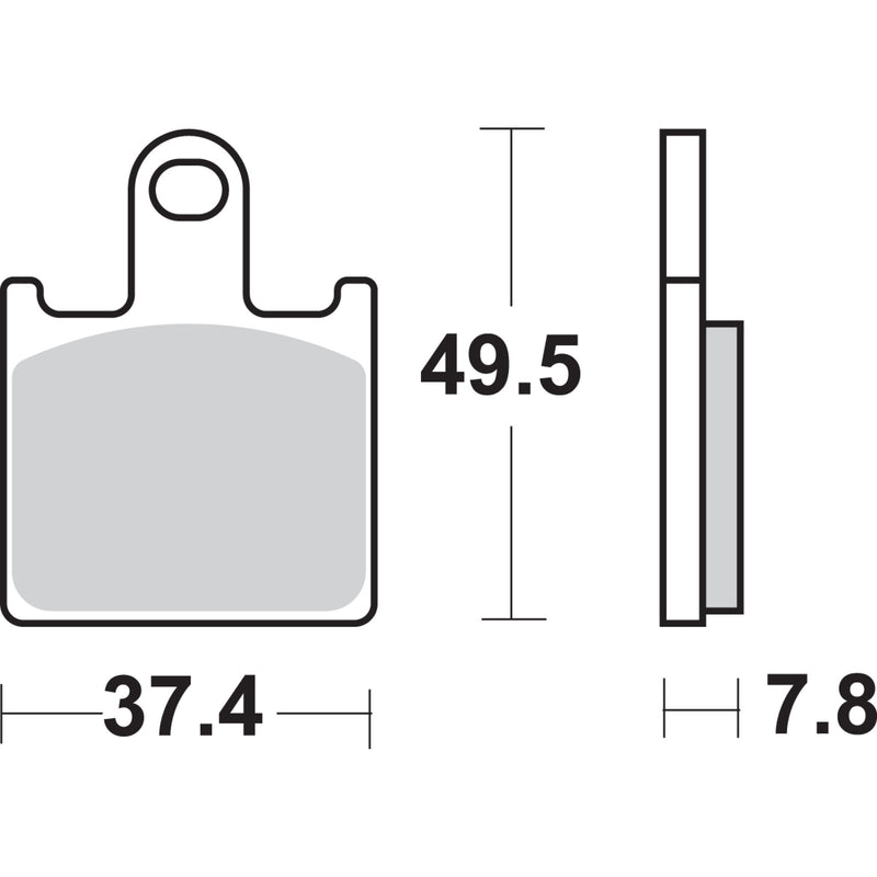 SBS 1721-1661 838DC DC Racing Dual Carbon Brake Pads Dual Carbon Brake Pads - ZX-14R