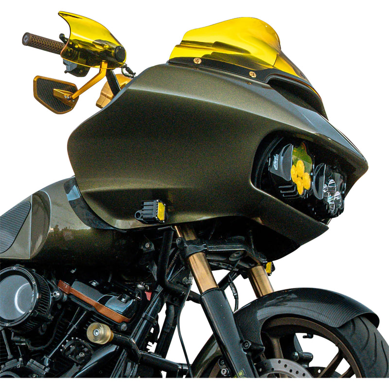KLOCK WERKS 0635-2828 KWS-01-0131-CC Flare® Handguards harley-davidson cable clutch - yellow