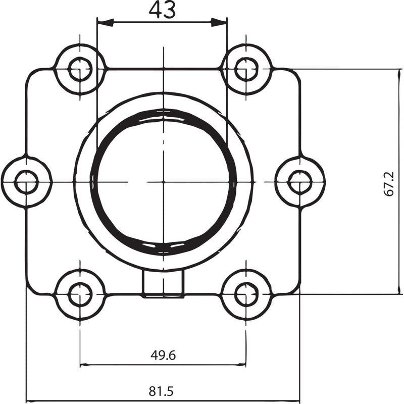 Kimpex Mounting Flange - 301739 Arctic Cat Powder Special / 500 / ZR 1998-2000