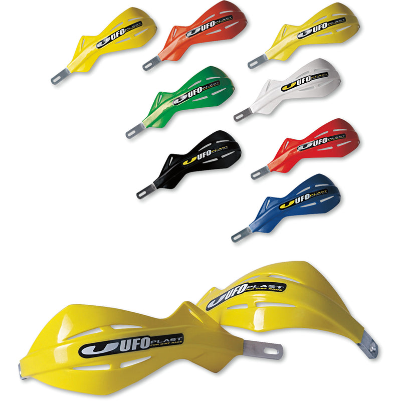 UFO 0635-0324 PM01633-041 Pro Handguards with Aluminum Insert for 1-1/8" Handlebars Handguards w/ Aluminum - White