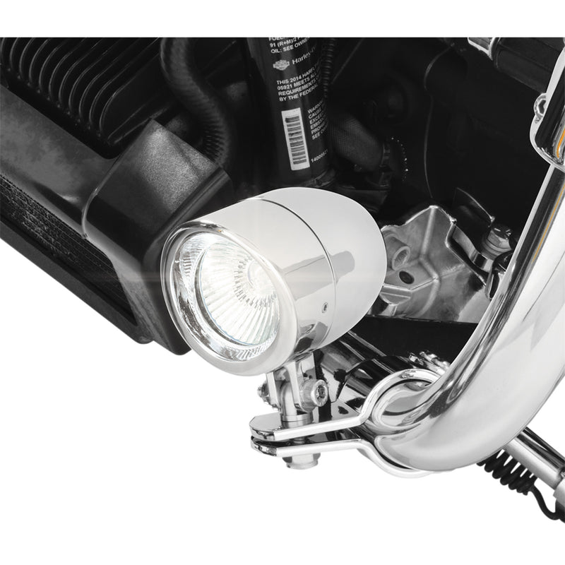 SHOW CHROME 2001-1342 55-365 Highway Bar Mini Driving Lights Kit — Halogen Halogen Mini Driving Lights Kit - Chrome