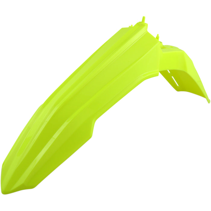 UFO 1403-2549 SU04939-DFLUU Front Fender Replacement Plastic Front Fender - Fluorescent Yellow