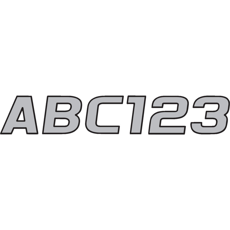 HARDLINE 4320-1217 SIBLK700 Watercraft ID Kit I.D. Sticker Kit - 700 Series - Silver