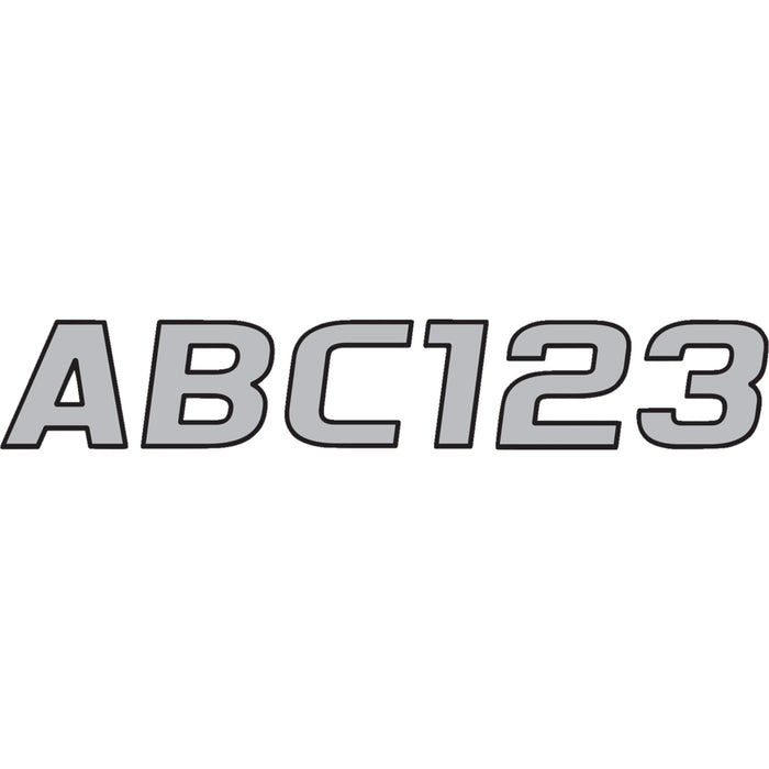 HARDLINE 4320-1217 SIBLK700 Watercraft ID Kit I.D. Sticker Kit - 700 Series - Silver