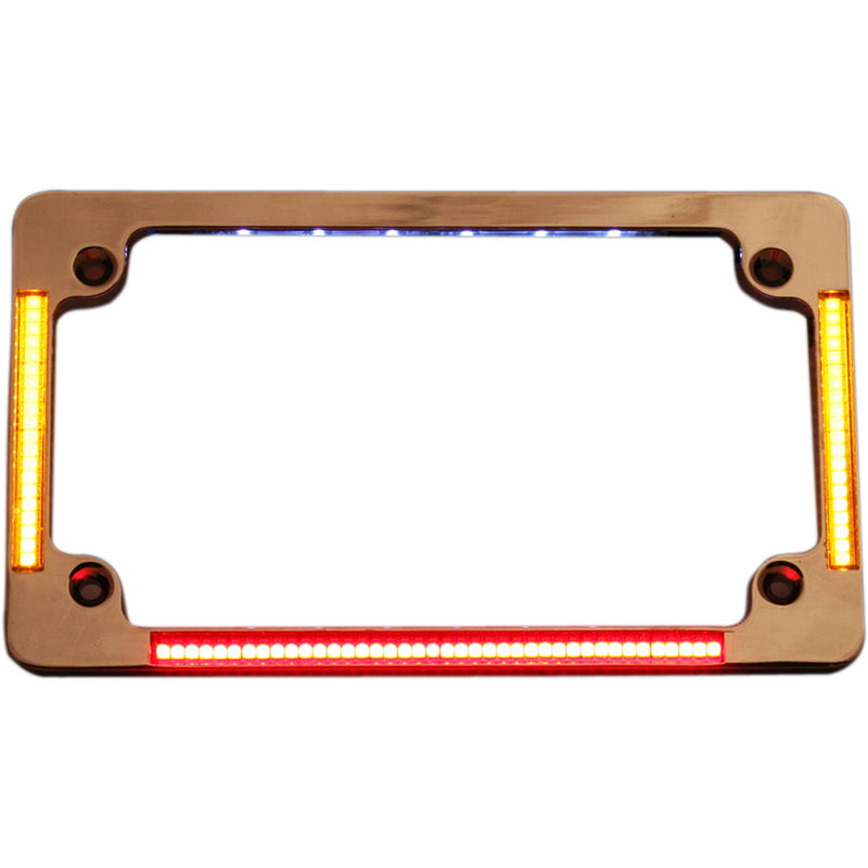 CUSTOM DYNAMICS 2030-0768 TF04-C All-in-One License Plate Frame License Plate Frame - Chrome