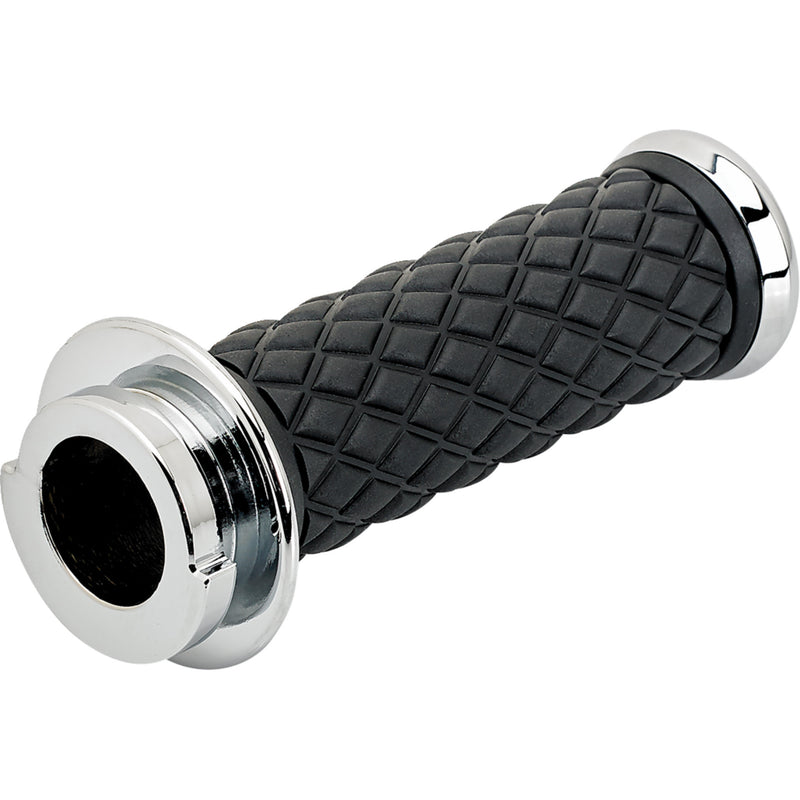 Biltwell Alumicore Grips Grips Alumicore TBW Chrome - 6608-105-01 For Harley Motorcycles 2022-2023