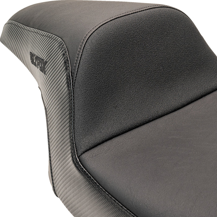 SLYFOX 0801-1612 0801-1612 The Drifter Seat - Black Logo - Smooth Vinyl - Carbon Fiber - FL '97-'07