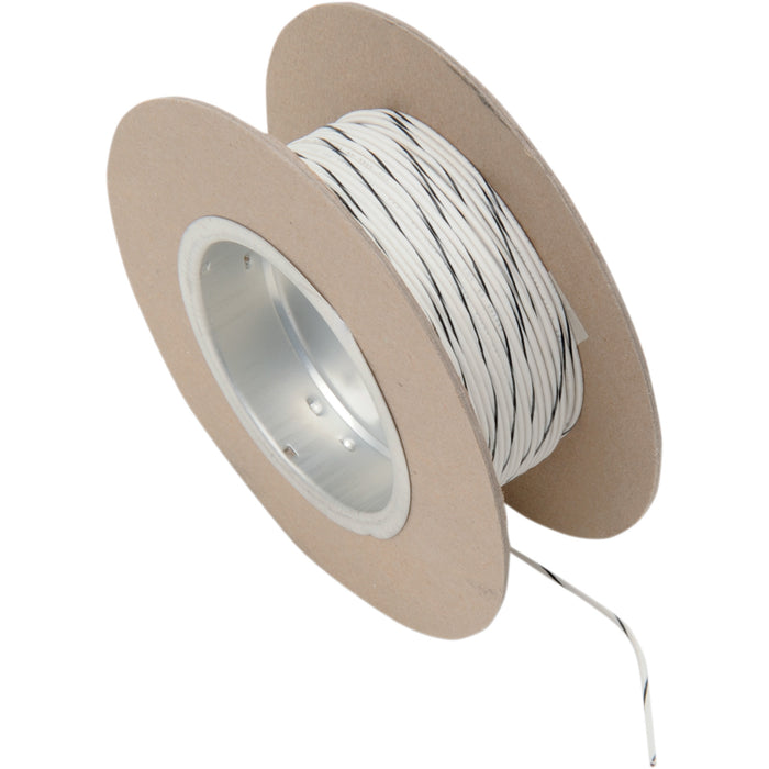 NAMZ 2120-0523 NWR-90-100 OEM Color Wire Spool 100' Wire Spool - 18 Gauge - White/Black