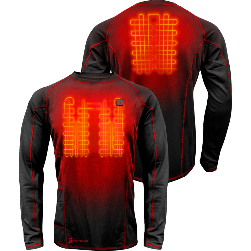 GERBING HEATED CLOTHING 2824-0123 GER-BLS-7V-M-BLK-3XL 7 V Heated Base Layer Shirt 3xl