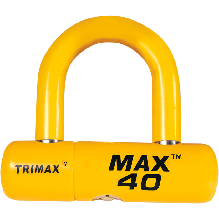 TRIMAX 4010-0058 MAX40YL Ultra-High-Security Disc/Cable Lock U-Lock Disc Lock - Yellow
