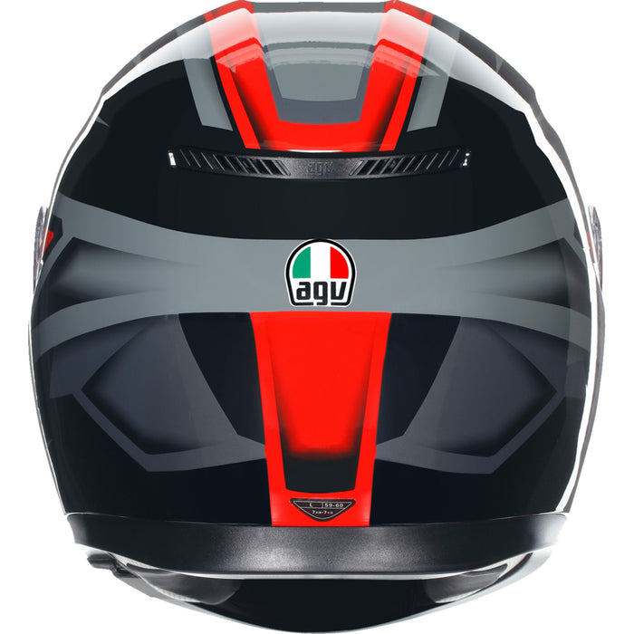 AGV 0101-15497 21183810040092X K3 Compound Helmet K3 Helmet - Compound - Black/Red - 2XL