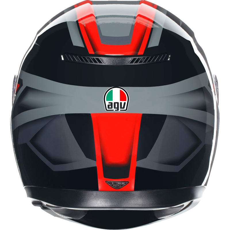 AGV 0101-15495 2118381004009L K3 Compound Helmet K3 Helmet - Compound - Black/Red - Large