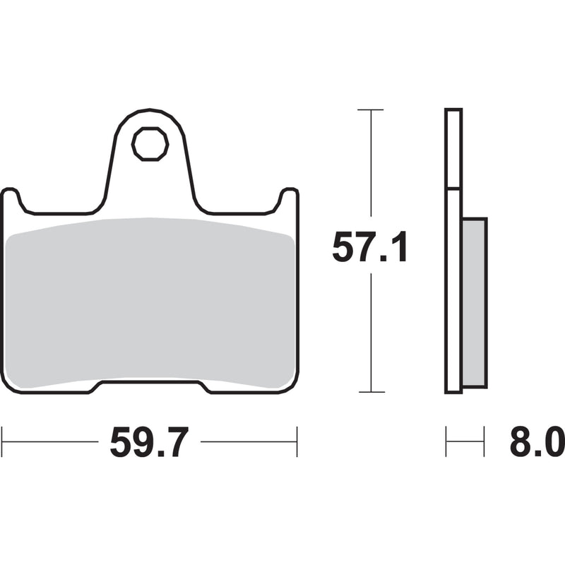 Sbs Brake Pad - 715LS For Harley Sportster 2014-2022 | Honda VT750C2 Shadow Spirit / VT750CSE Shadow Aero / VT750CSE Shadow Spirit 2013-2016